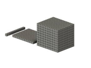 cubes apprendre &agrave ordinateur mathématiques 3d print model - Mito3D