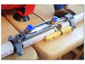 pneumatic cylinder joint bracket animatronics pvc robotics pneumatics fitting pipe 3d print model - Mito3D