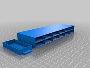 6x2 customized storage box drawers organization 3d print model - Mito3D