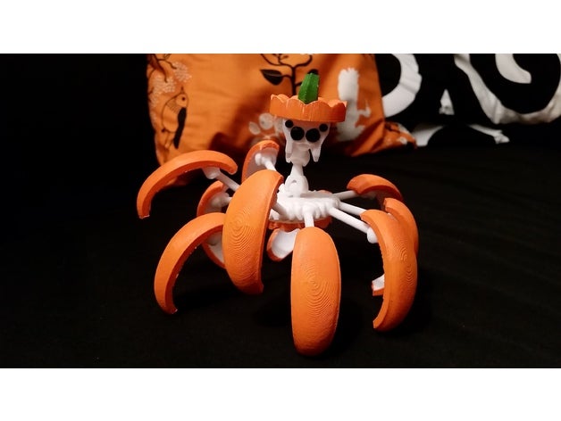 la citrouille d'halloween araignée transformateur prêt à imprimer 3d de l'impression décoration plus facile figure correctif fixe en mouvement remix le robot jouet 3D print model - Mito3D