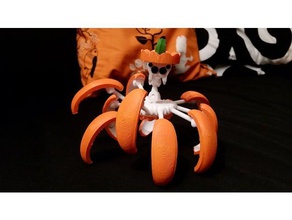 halloween pumpkin spider transformer ready print 3d printing decoration easier easy figure fix fixed moving remix robot toy 3d print model - Mito3D