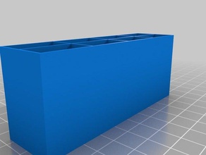 4x2 personnalisé boîte de rangement à tiroirs organisation 3d print model - Mito3D