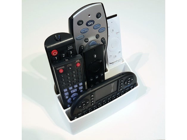 tv remote standholder organization control holder television 3D print model - Mito3D