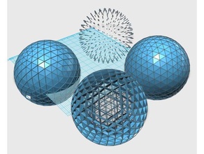 sfera geodetica 6v matematica arte dungeons dragons 3d print model - Mito3D