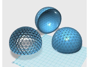 geodesic 6v dome math art 3d print model - Mito3D