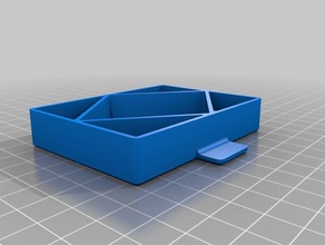 drawer box five 2 compartments tool holders boxes 3d print model - Mito3D