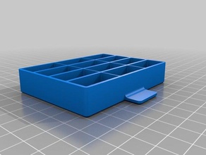 drawer box twelve 1 compartments tool holders boxes 3d print model - Mito3D