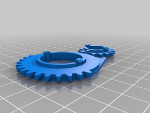 intermittent gears engineering gearbox intermitent 3d print model - Mito3D