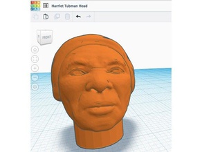 harriet tubman minifig de la cabeza gente 3d print model - Mito3D