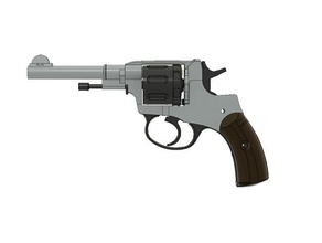 replica russian m1895 revolver sport outdoors gun milsurp nagant prop military wwii 3d print model - Mito3D