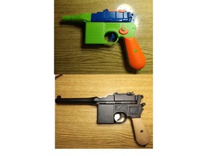 mauser brinquedo m-712 c-96 kit de conversão adereços blaster dl-44 m712 c96 star wars 3d print model - Mito3D
