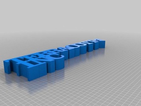 mon personnalisés variable mot sculpture en terre cuite sculptures 3d print model - Mito3D