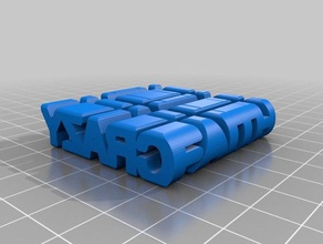 mon personnalisés en deux mots sculpture fou foi sculptures 3d print model - Mito3D