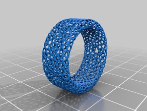 voronoi styled ring men jewelry 3d print model - Mito3D