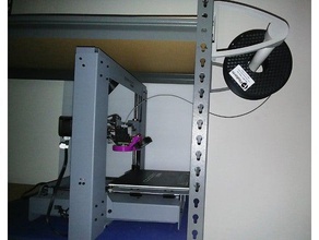 spool holder modular shelving unit 3d printer accessories pin shelf bracket 3d print model - Mito3D