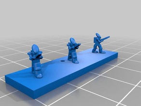 epic eldar guardians 3 man stand games 40k 6mm epic-scale miniatures wargames wargaming 3d print model - Mito3D