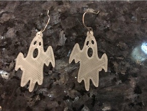 ghost earrings costume fashion accessories halloween scary keychain 3d print model - Mito3D