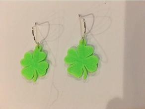 shamrock earrings celtic art charm charms clover cloverleaf fashion accessory accessories four leaf good luck ireland irish symbol st patricks day 3d print model - Mito3D