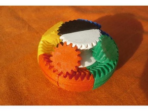gear sphere puzzle failed project puzzles twisty 3d print model - Mito3D