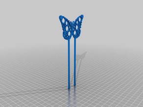 clockwork butterfly hair pin fashion 3d print model - Mito3D