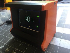 pacman caja del reloj v20 electrónica 3d print model - Mito3D