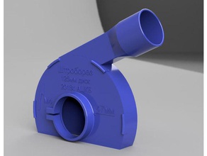 smerigliatrice angolare coprire il tubo di aspirazione collegato ackb 3d stampa 3d print model - Mito3D