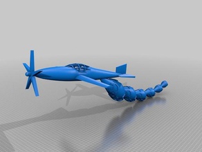 old plane dropping drops sculptures 3d print model - Mito3D