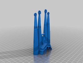 sagrada famila barcelona buildings structures 3d print model - Mito3D