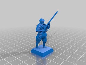 late european musketeer 28 mm toys games 28mm historical wargame 3d print model - Mito3D