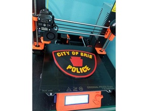 Stadt erie pa Polizei-Wappen-Wand-Plakette 3d drucken 3d print model - Mito3D