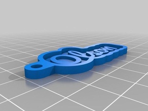 keychain isaiah olson keychains customized 3d print model - Mito3D