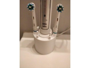 tooth brush holder oral-b cable hider bathroom 3d print model - Mito3D