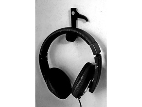 musical headphone hanger organization 3d print model - Mito3D