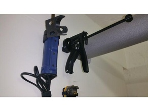 solderpaste flux-Gewehr-Wandhalterung - Elektronik smd-paste gun holder mount smd-gun-Wand-Berg solderpaste-gun-mount 3d print model - Mito3D