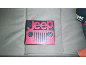 jeep logo hitch cover square frame other 3d print model - Mito3D