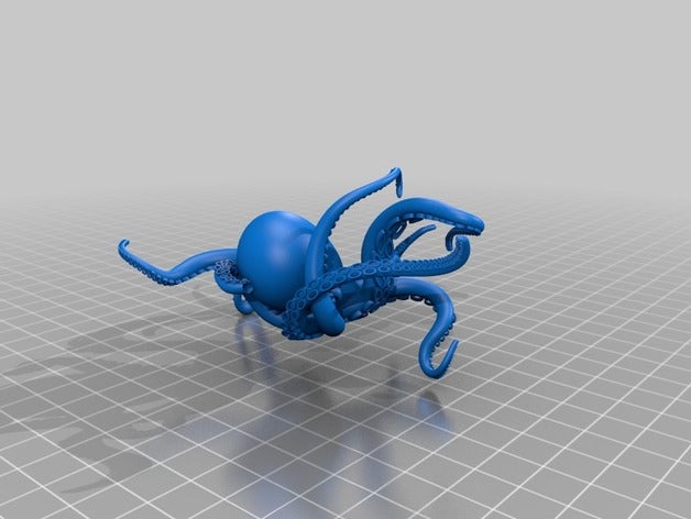 octopus Tiere cephalopod Ozean rhino Meer 3D print model - Mito3D