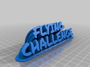volando reto de la oficina personalizado 3d print model - Mito3D