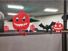 halloween bat 50mm cubicle wall office decoration 3d print model - Mito3D
