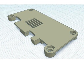 pi zero v13 ventilato top hex recessi piso l'elettronica raspberry caso 3d print model - Mito3D