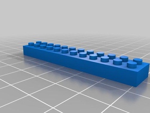 2x12 lego de la construcción los juguetes personalizado 3d print model - Mito3D
