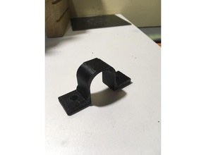 2-hole pipe strap 25mm bathroom 3d print model - Mito3D