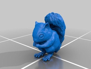 fat baby squirrel animals cute yittle 3d print model - Mito3D