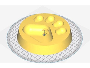 paw print rock hold 3d printing 3d print model - Mito3D