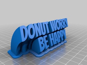 donut worry2 bureau de personnalisé 3d print model - Mito3D