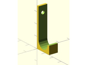 parametric wall hook household supplies cusomizer 3d print model - Mito3D