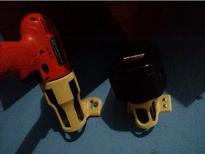 cordless drill battery holder tool holders boxes 12v batery black decker 3d print model - Mito3D