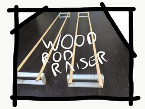 wood rod raiser organization platform shelf 3d print model - Mito3D
