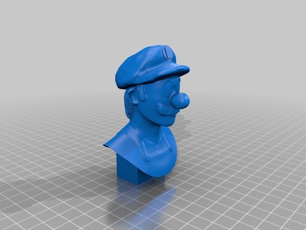 luigi busto jogos nintendo 3D print model - Mito3D