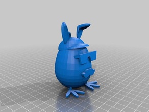egg rabbit 3d printing 3d print model - Mito3D