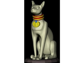 egypt cat art animal egyptian scuplture 3d print model - Mito3D